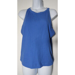 Zara Ribbed Tank Top Sleeveless Large Blue NWT Basics Lounge Layers